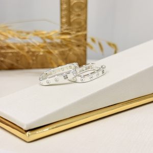 Brinco Argola Quadrada com Gotas Zirconia