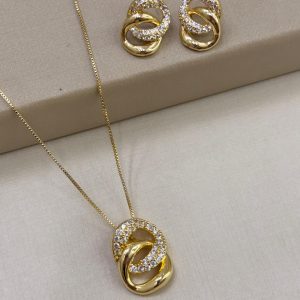 Pulseira/Bracelete Dourado decoração de strass