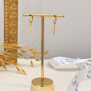 Brinco Argola Pingente Cruz