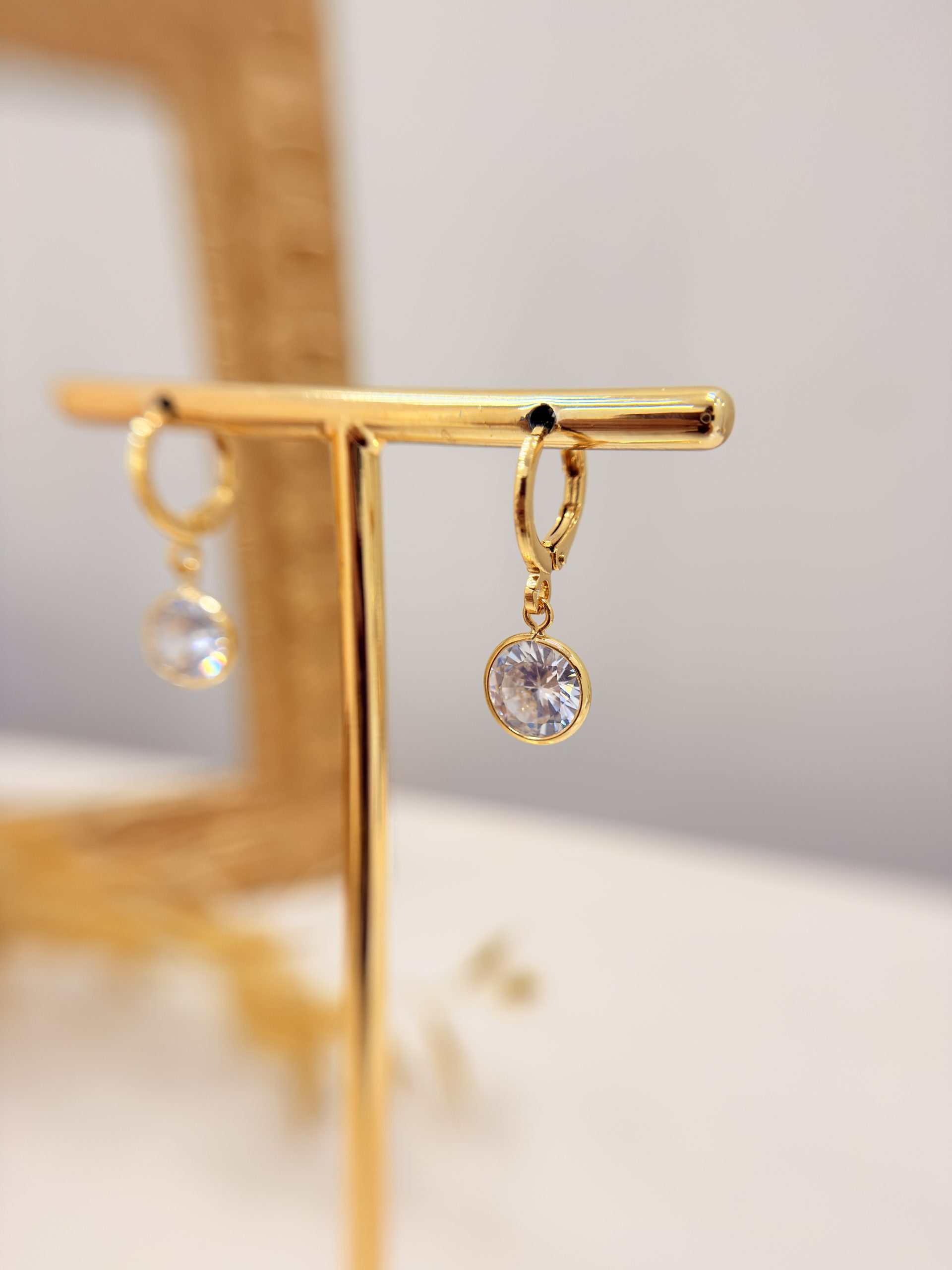 Brinco Argola com Pingente Redondo