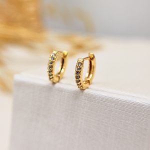 Brinco argola Cravejada