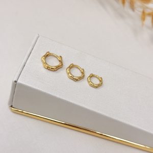 Brinco Trio Argola Bambu