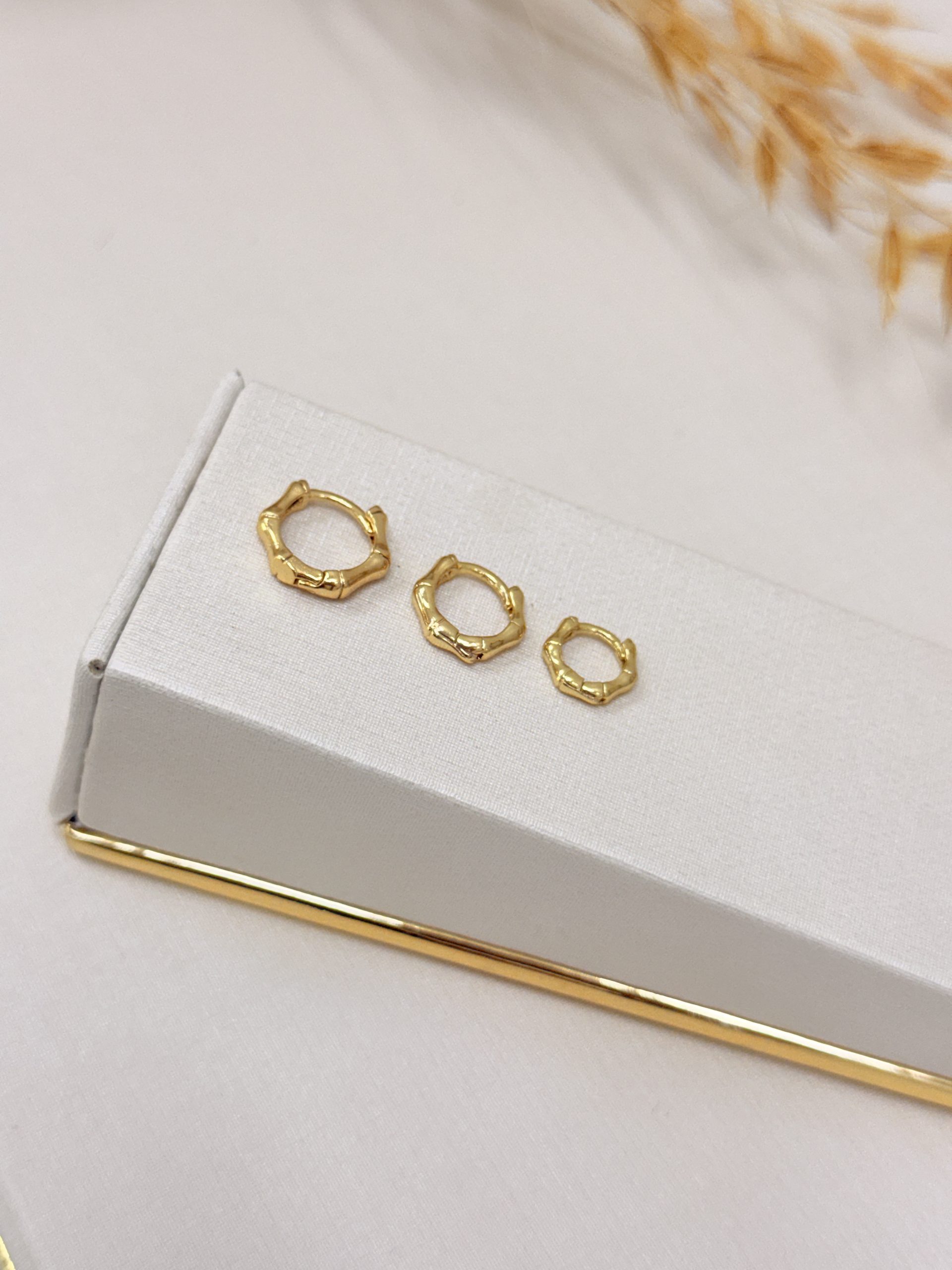 Brinco Trio Argola Bambu