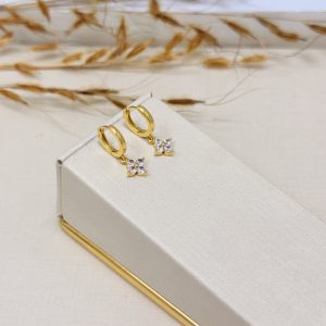 Brinco Argola Pingente  Flor