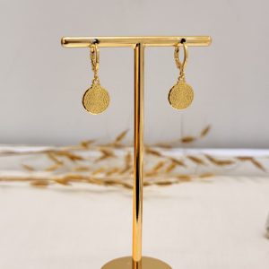 Brinco pingente medalha pai nosso