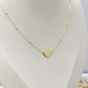Colar com Coração Borda Trabalhada