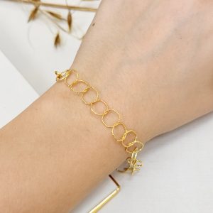 Pulseira Elo Ovais Texturizados
