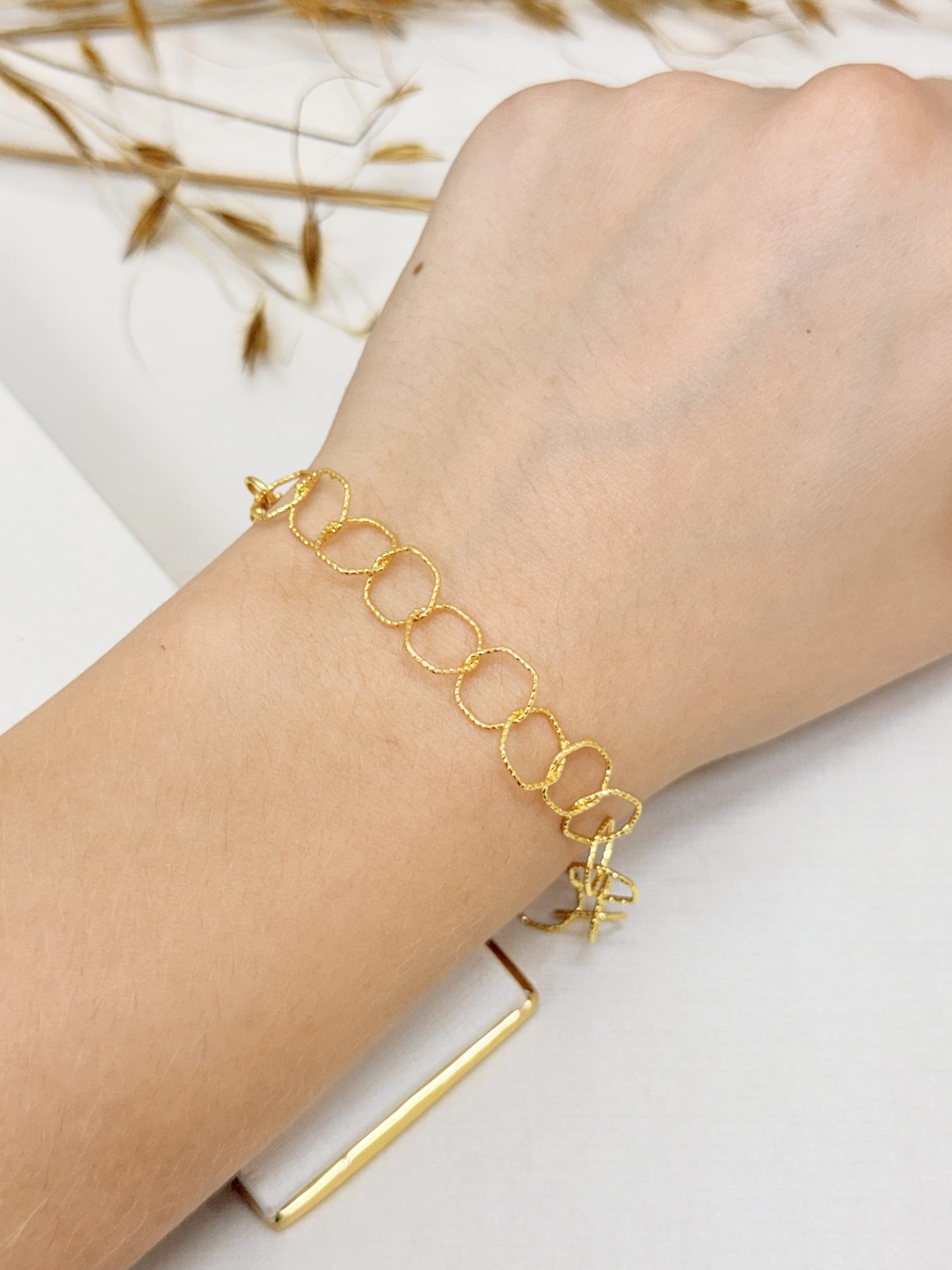 Pulseira Elo Ovais Texturizados
