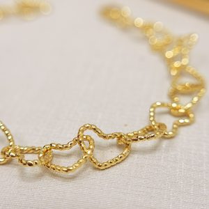 Pulseira Elo Coração texturizado