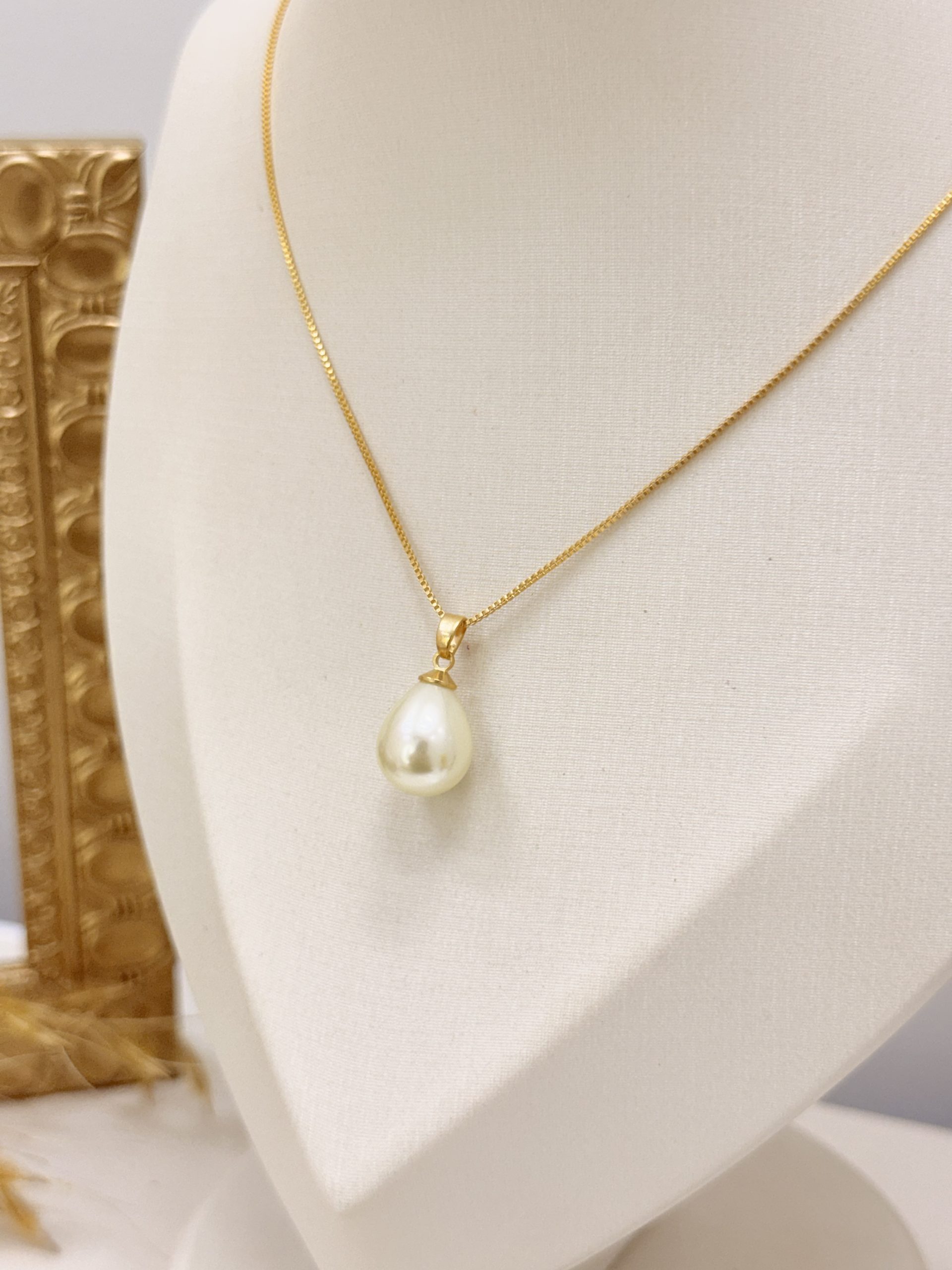 Colar Pingente Perola