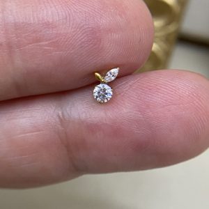 Piercing Titânio mini Laranja