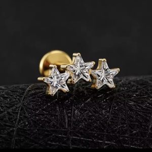 Piercing Titânio 3 Estrelas