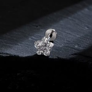 Piercing Titânio Flor 5 Pétalas