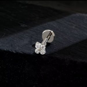 Piercing Titânio Flor 4 Pétalas
