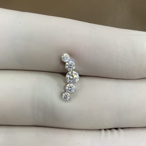 Piercing Titânio 5 Zircônias