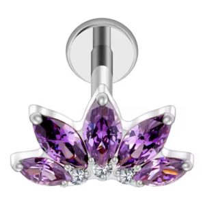 Piercing Titânio Flor de Lotus
