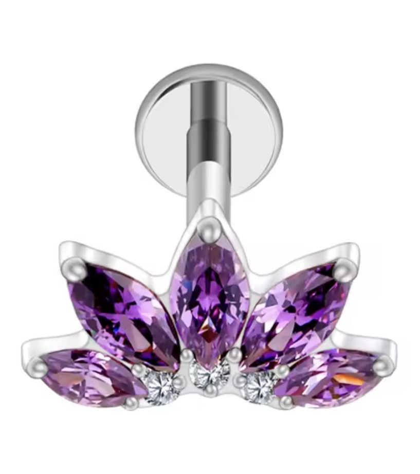 Piercing Titânio Flor de Lotus