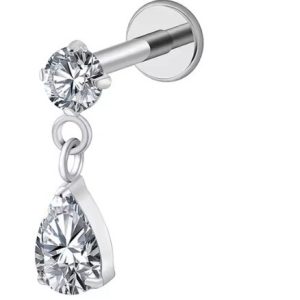 Piercing Titânio Gota Ponto de Luz