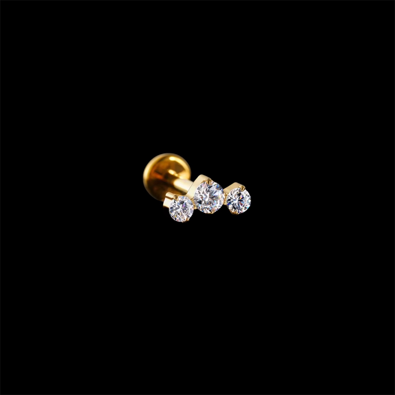 Piercing Titanio 3 Zircônias